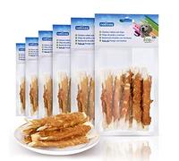 Nobleza - Varillas para masticar para perros, pollo con patatas fritas de bacalao, aperitivos naturales para perros, golosinas de entrenamiento para perros, L 10 cm, 6 paquetes de 80 g