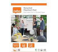 Nobo 1902447 - Bloc de Papel Premium Tipo Rotafolio para Caballete de 58x81cm, Papel Liso o Cuadriculado por Ambas Caras, 50 Hojas, 70g/m², Enrollado