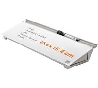 Set De Sobremesa Con Pizarra De Cristal Con Superficie De Borrado En Seco Nobo De 458X154 Mm Blanco Brillante