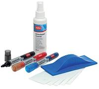 NOBO 34438861 - Kit inicio pizarra blanca (3 rotuladores, borrador, recargas y spray de limpieza de 125 ml)