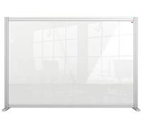 Nobo Divisor de sobremesa acrílico transparente Nobo, barrera de distanciamiento social protectora de libre colocación, sistema de protección y pantalla, Premium Plus 1400x1000 mm 1915490