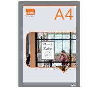 Nobo Marco Informativo Magnético Autoadhesivo A4, Poster Magnético con Marco, 2 Unidades, A4 Marcos Magnéticos para Señalización, Indicaciones e Información, Plateado, 1915696