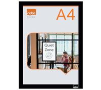 Nobo Marco Informativo Magnético Autoadhesivo A4, Poster Magnético con Marco, 2 Unidades, A4 Marcos Magnéticos para Señalización, Indicaciones e Información, Negro, 1915697