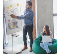 Nobo Move & Meet pizarra blanca desmontable y portátil color gris.