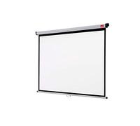 Nobo Pantalla de Proyector para Techo y Pared, Superficie de Proyección Portátil Color Blanco Mate, Gran Amplitud, Altura Ajustable, Apertura Manual, 1750 x 1325mm, 1902392