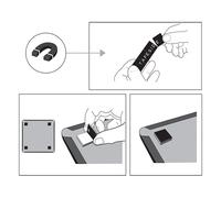 Nobo pizarra blanca con marco curvado 35,5 x 28 cm blanco