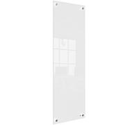 Nobo Pizarra Blanca de Cristal Pequeña para la Pared, Limpiado en Seco, Sin Marco, Oficina y Casa, 300 x 900 mm, Incluye Rotulador, Blanco, 1915604