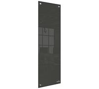 Nobo Pizarra Blanca de Cristal Pequeña para la Pared, Limpiado en Seco, Sin Marco, Oficina y Casa, 300 x 900 mm, Incluye Rotulador, Negro, 1915610