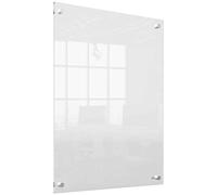 Nobo Pizarra Blanca de Pared, Borrado en Seco, Tablero de Notas Sin Marco, Oficina y Hogar, Incluye Rotulador, Transparente, 600 x 450 mm, 191561
