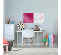 Nobo pizarra magnética 36 x 36 cm rosa