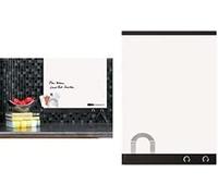 Nobo Pizarra Magnética Pequeña con Clip de Notas Sin Marco para la Pared de tu Casa u Oficina, Horizontal o Vertical, 430 x 580 mm, 1903859