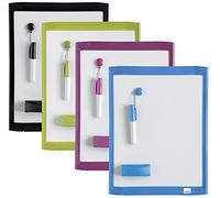 Nobo Pizarra Magnética Pequeña con Marco de Color para la Pared, Borrado en Seco, Incluye Rotulador de Pizarra, Imanes, Borrador, Almohadillas Adhesivas, 216 x 280 mm, 1903816