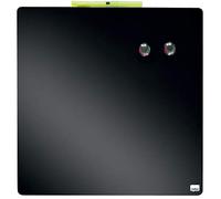 Nobo Pizarra Magnética Pequeña de Color, Sin Marco, Borrado en Seco, Fácil de Limpiar, Aptas Para Uso En Pared, Casa y Oficina, 360 x 360 mm, Negro, 1903774