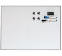 Nobo Pizarra Magnética Pequeña de Pared, Marco de Aluminio, Borrado en Seco, Para Casa y Oficina, Incluye Rotuladores, Imanes, Almohadillas de Montaje y Borrador, 585 x 430 mm, A2, Blanco, 1903777