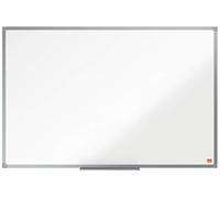 Nobo Pizarra No Magnética de Melamina, 900 x 600 mm, Marco de Aluminio, Fijado a la Pared con Montaje en las Esquinas, Bandeja para Rotuladores, Gama Essence, Blanco, 1915270