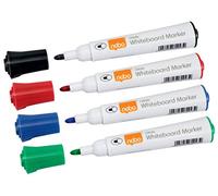 Nobo Rotuladores de Fácil Deslizamiento para Pizarras Blancas, Punta Redonda de 2 mm, Paquete de 10, 1915268, Varios Colores