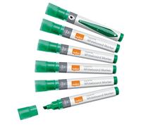 Nobo Rotuladores de Tinta Líquida para Pizarras Blancas, Punta Biselada de 4 mm, Paquete de 10, 1915385, Varios Colores