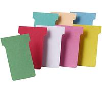 Nobo Tarjetas para Planificador en Forma de T, Azul, Tamaño 2, Pack de 100 Recambios de Tarjetas para Planificar, Planificador Industrial de Pared para Oficina, 2202006