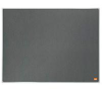 Nobo Tablero de Anuncios de Fieltro, 600 x 450mm, Marco Fino, Sistema de Instalación InvisaMount, Impression Pro, Gris, 1915219