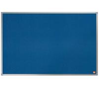 Nobo Tablero de Anuncios de Fieltro, 900 x 600 mm, Marco de Aluminio, Fijado a la Pared con Montaje en las Esquinas, Gama Essence, Gama Essence, Azul, 1915203