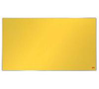 Nobo Tablero Panorámico de Fieltro, 710 x 400mm, Marco Fino, Sistema de Instalación InvisaMount, Impression Pro, Amarillo, 1915429