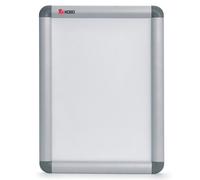 Nobo Tablón de Anuncios de Pared con Marco Tamaño A1, Protección Antirreflectante, Elegante Marco de Aluminio, Color Plata, 1902211