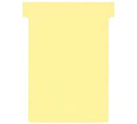Nobo Tarjetas para Planificador en Forma de T, Amarillo, Tamaño 3, Pack de 100 Recambios de Tarjetas para Planificar, Planificador Industrial de Pared para Oficina, 2003004