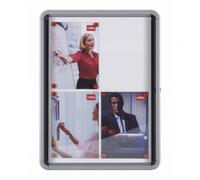 Nobo vitrina magnética para interiores con cerradura para 4 hojas a4,