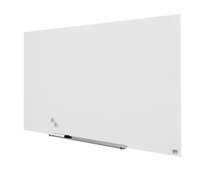 Nobo Widescreen pizarra magnética de cristal de 126 x 71,1 cm, blanca