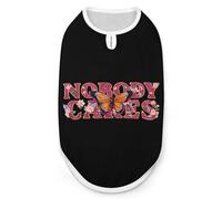 Nobody Cares - Camiseta divertida para perro, sin mangas, para mascotas, sin botones, para gatos, talla XL