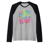 Nobody Is Coming To Save You Get Up Automotivación - Camiseta Manga Raglan