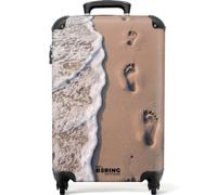 NoBoringSuitcases.com® Equipaje De Mano 55x35x20 cm Cabina Viaje Avion Trolley Rígido Ligero 4 Ruedas Maletas Carry On Suitcase Cabin Huellas - Marea - Mar