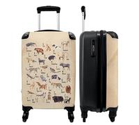NoBoringSuitcases.com Maleta - Alfabeto - Niños - Animales - Retro - 35x55x20 - Equipaje de Cabina