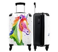 NoBoringSuitcases.com Maleta - Caballo - Arco Iris - Niños - Colores - 35x55x20 - Equipaje de Cabina
