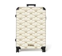 NoBoringSuitcases.com® Maleta Grande 77x51.5x28 cm Trolley Viaje Rígida Ligera 4 Ruedas Talla L XL Maletas Grandes Equipaje Large Clásico - Arte - Beige