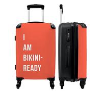 NoBoringSuitcases.com® Maleta Grande - I'm Bikini Ready - Naranja - Cita - Candado de combinación TSA - Trolley rígido de 4 Ruedas - 90 litros - Maleta de Viaje - 66 cm
