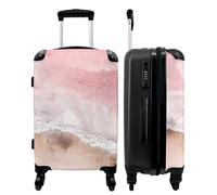NoBoringSuitcases.com® Maleta Grande - Playa - Mar - Rosa - Natural - Olas - Candado de Combinación TSA - Trolley Rígido 4 Ruedas - 90 litros - Maleta de Viaje - 66 cm