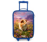 NoBoringSuitcases.com® Maleta Infantil Azul Compacto 48x31x19 cm Maletas De Viaje Cabina Trolley con Ruedas LED Rigida Ultraligero - Niñas - Cobayas - Naturaleza - Animal