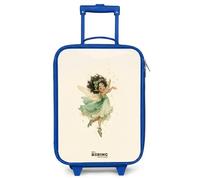 NoBoringSuitcases.com® Maleta Infantil Azul Compacto 48x31x19 cm Maletas De Viaje Cabina Trolley con Ruedas LED Rigida Ultraligero - Niñas - Hada del Bosque - Verde