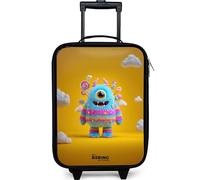 NoBoringSuitcases.com® Maleta Infantil Compacto 48x31x19 cm Maletas De Viaje Cabina Trolley con Ruedas LED Rigida Ultraligero - Niñas - Caramelo - Monstruo - Arco Iris