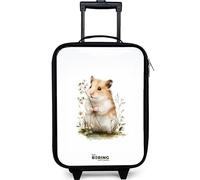 NoBoringSuitcases.com® Maleta Infantil Compacto 48x31x19 cm Maletas De Viaje Cabina Trolley con Ruedas LED Rigida Ultraligero - Niñas - Animal - Naturaleza - Hámster