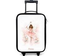 NoBoringSuitcases.com® Maleta Infantil Compacto 48x31x19 cm Maletas De Viaje Cabina Trolley con Ruedas LED Rigida Ultraligero - Niñas - Hada - Rosa
