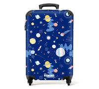NoBoringSuitcases.com Maleta Infantil con Ruedas - Equipaje de Mano para Niños, Cabina Cielo Estrellado - Azul, 55x40x20 cm