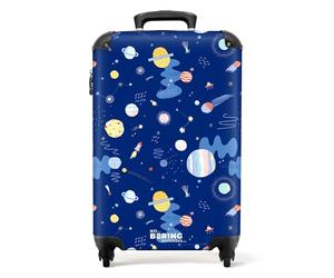 NoBoringSuitcases.com Maleta Infantil con Ruedas - Equipaje de Mano para Niños, Cabina Cielo Estrellado - Azul, 55x40x20 cm