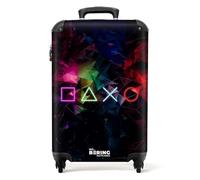NoBoringSuitcases.com Maleta Infantil con Ruedas Gaming, Equipaje de Mano para Niños (55x40x20 cm) - Neón y Negro