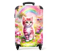 NoBoringSuitcases.com Maleta Infantil con Ruedas Rosa, Equipaje de Mano para Niña, Cabina (55x40x20 cm)