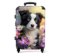 NoBoringSuitcases.com Maleta Infantil, Maleta Niño, Maleta Mediana 4 Ruedas, Maletas De Viaje Niños, Cerradura TSA, Maleta Grande, Maletas de Viaje Grandes 23 Kilos (67 cm - 72 L), (Perro - Morado)