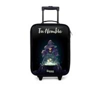 NoBoringSuitcases.com® Maleta Infantil Personalizado con Nombre 48x31x19 cm Maletas De Viaje Cabina Trolley con Ruedas LED Rigida Ultraligero - Niños - Bruja - Caldero - Magia
