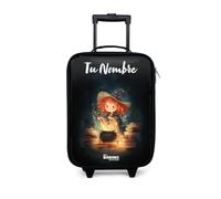 NoBoringSuitcases.com® Maleta Infantil Personalizado con Nombre 48x31x19 cm Maletas De Viaje Cabina Trolley con Ruedas LED Rigida Ultraligero - Niñas - Bruja - Poción
