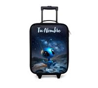 NoBoringSuitcases.com® Maleta Infantil Personalizado con Nombre 48x31x19 cm Maletas De Viaje Cabina Trolley con Ruedas LED Rigida Ultraligero - Niños - Criatura - Espacio - Cielo Estrellado